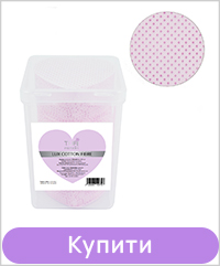 Безворсові серветки TUFI profi Люкс Бавовняне Волокно Серця Рожеві